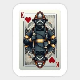 Firefighter Playing Card Sticker